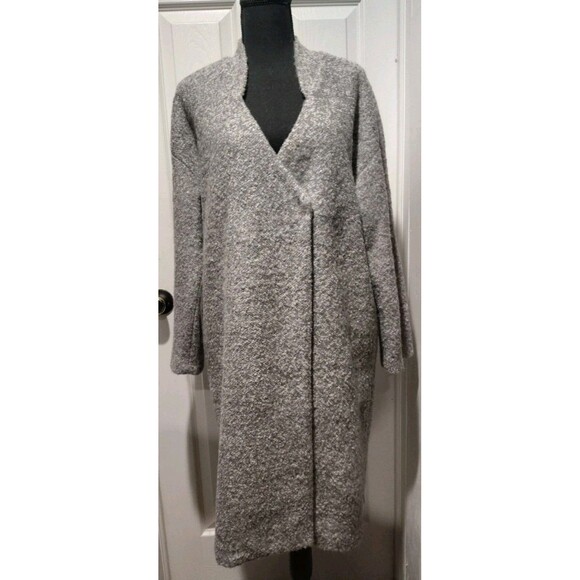Anthropologie Mo:Vint Wool Blend Double Breast Jacket Womens Medium Long - Picture 1 of 12